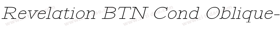 Revelation BTN Cond Oblique字体转换